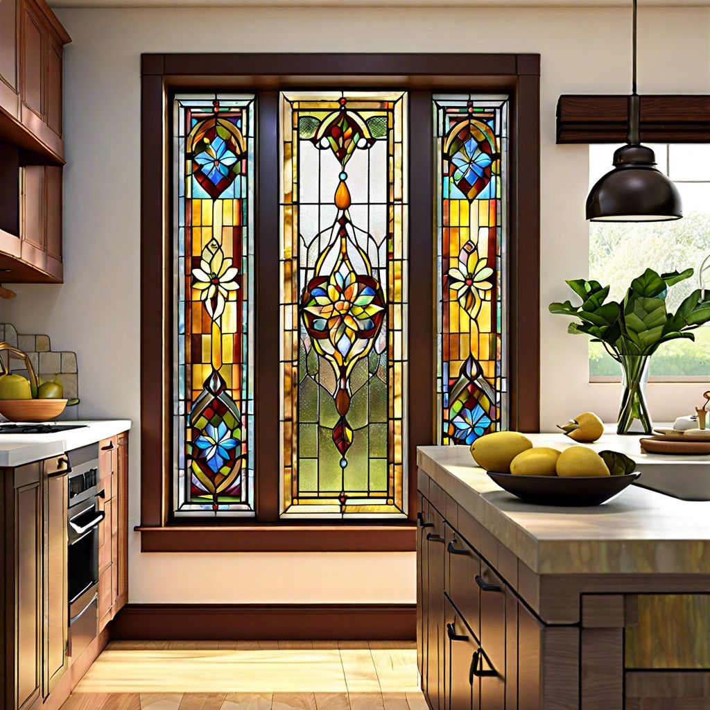stained glass panel blinds
