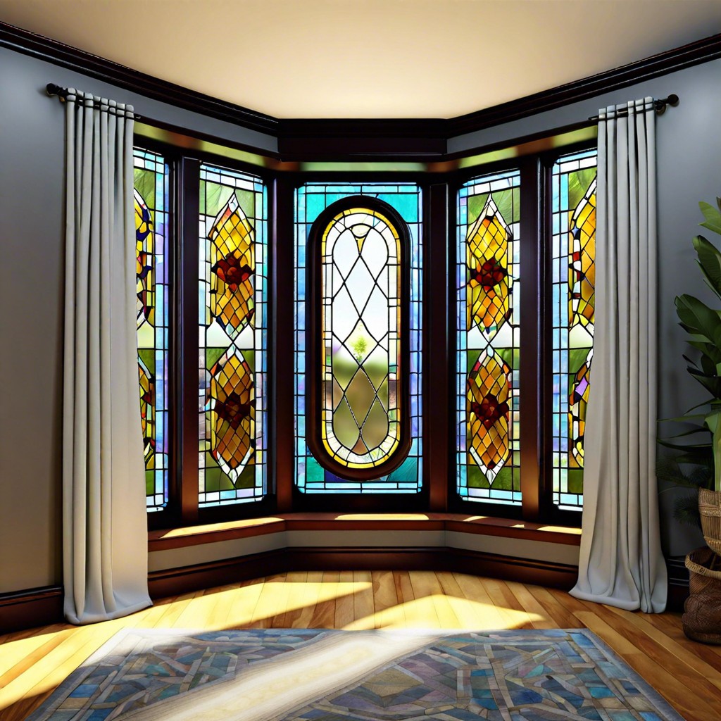 stained glass panel curtain