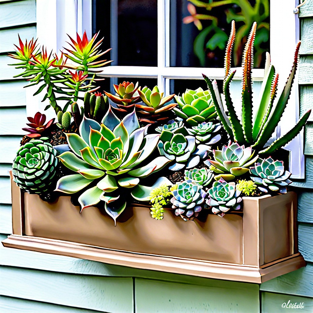 succulent window boxes