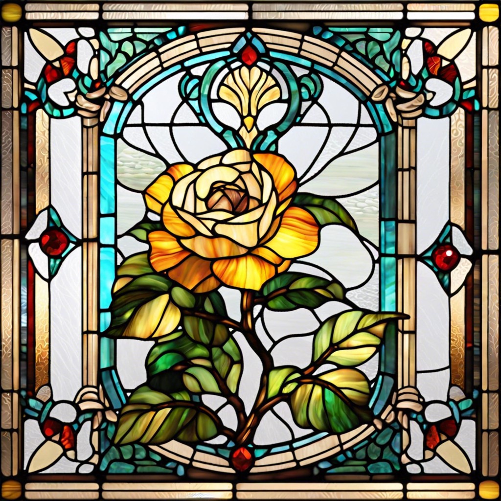 vintage stained glass panels
