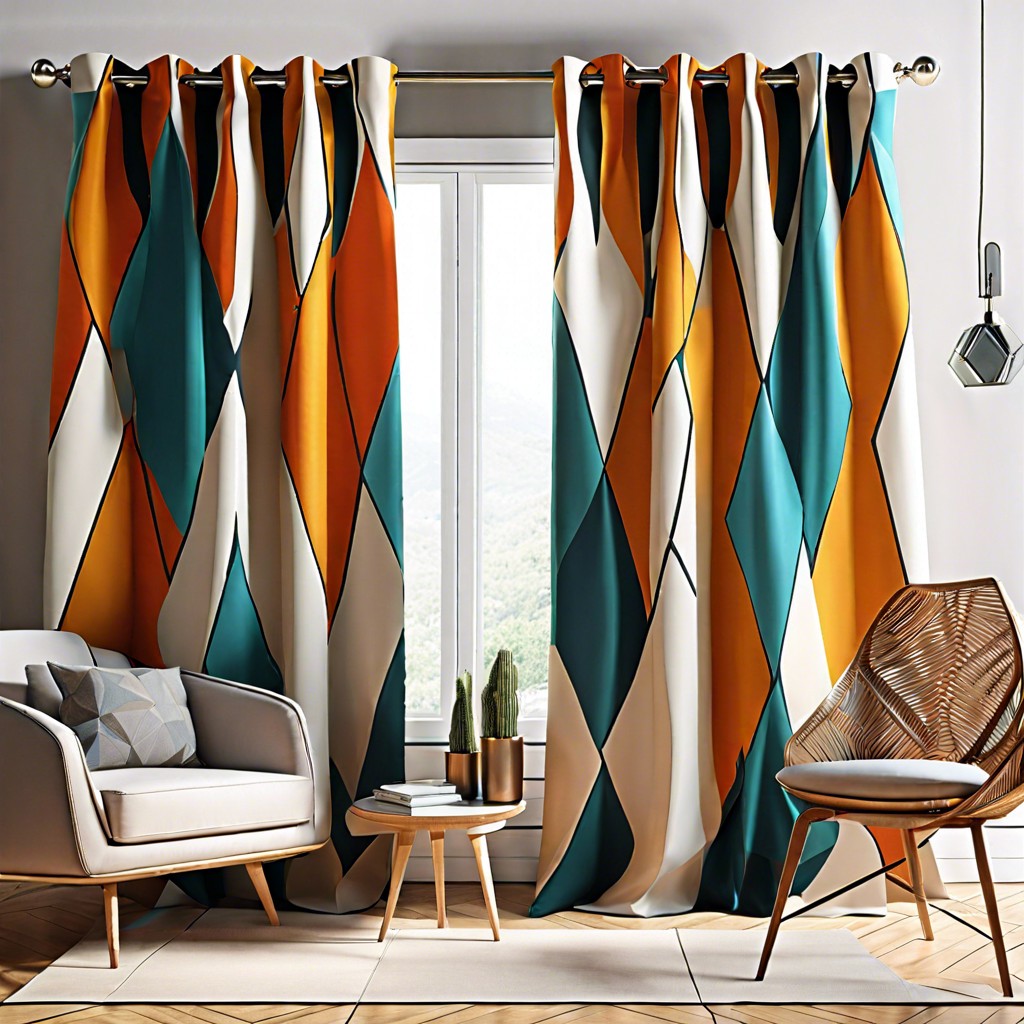 geometric patterned curtains