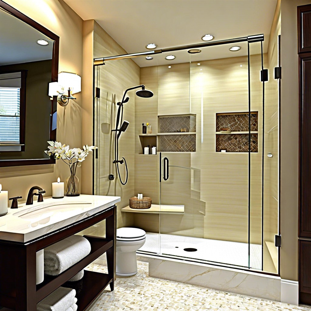 use glass or acrylic shower doors