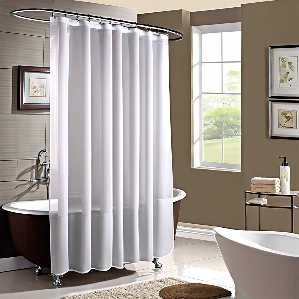 use translucent shower curtains