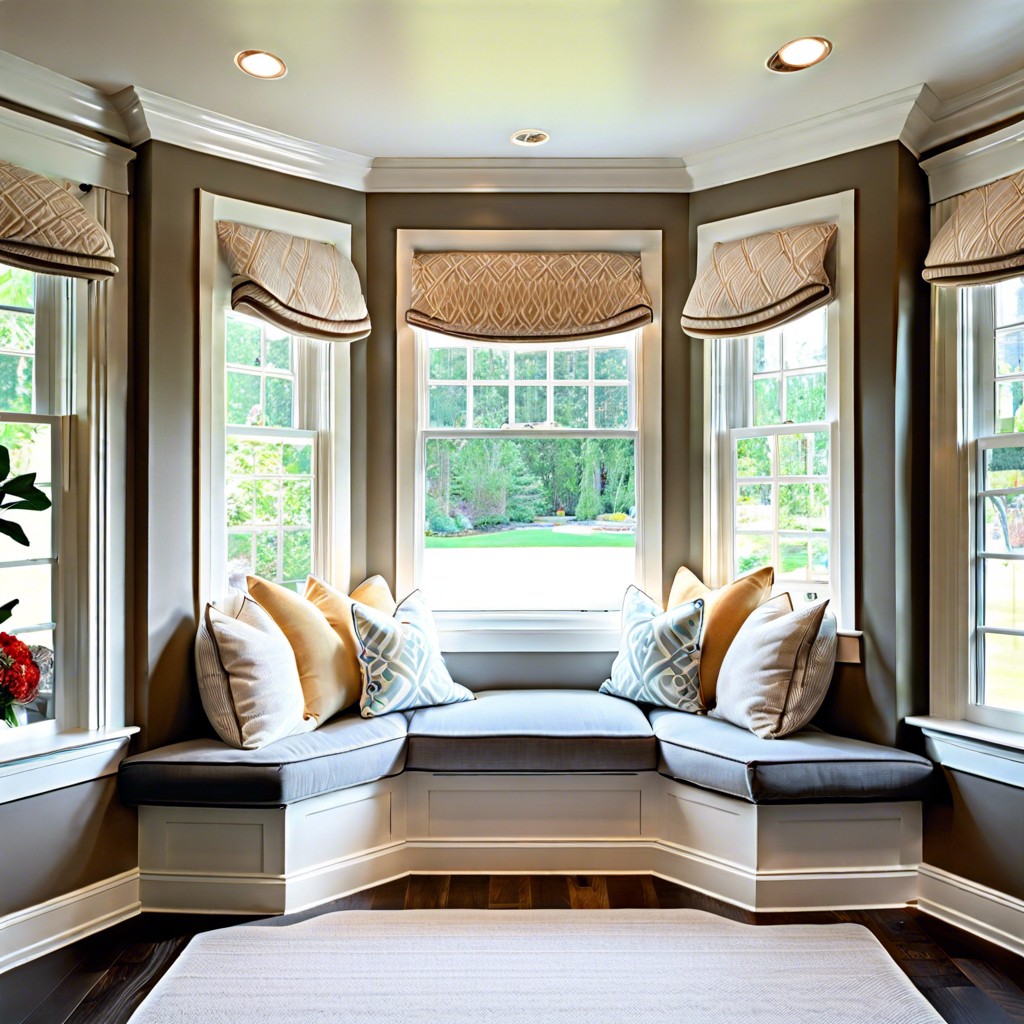 bay windows with cozy seating