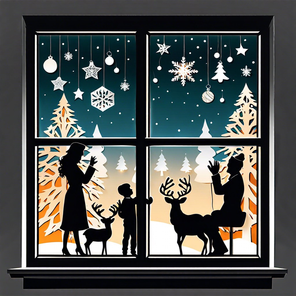 festive paper cutout silhouettes