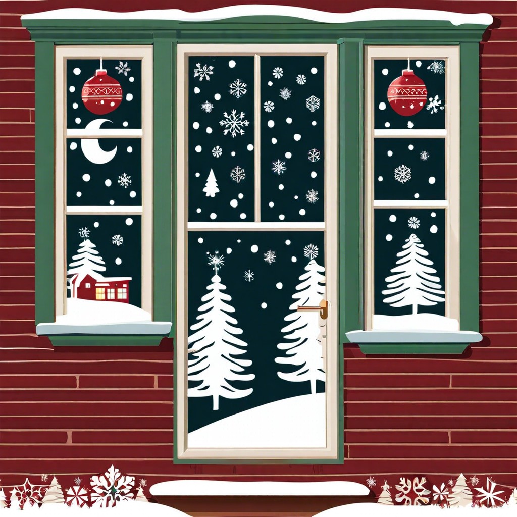 holiday scene decals