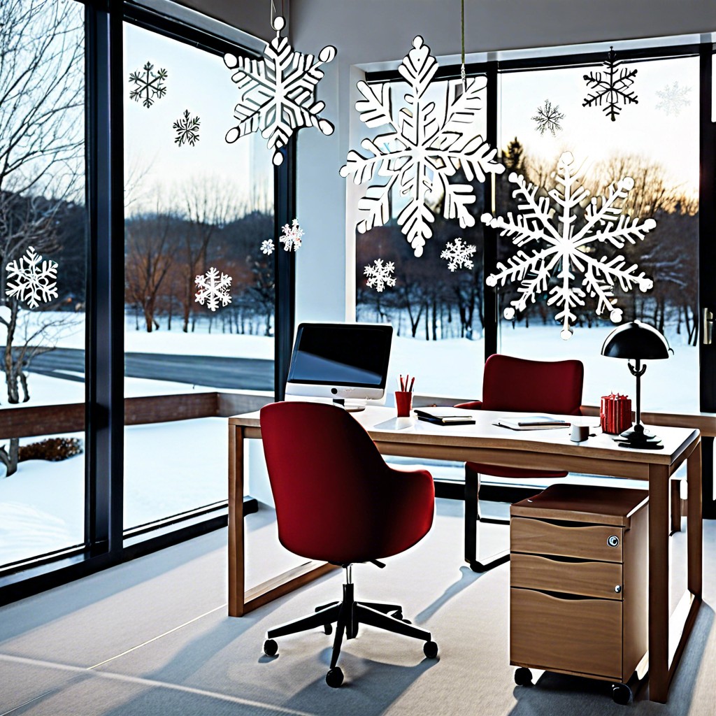 snowflake window clings