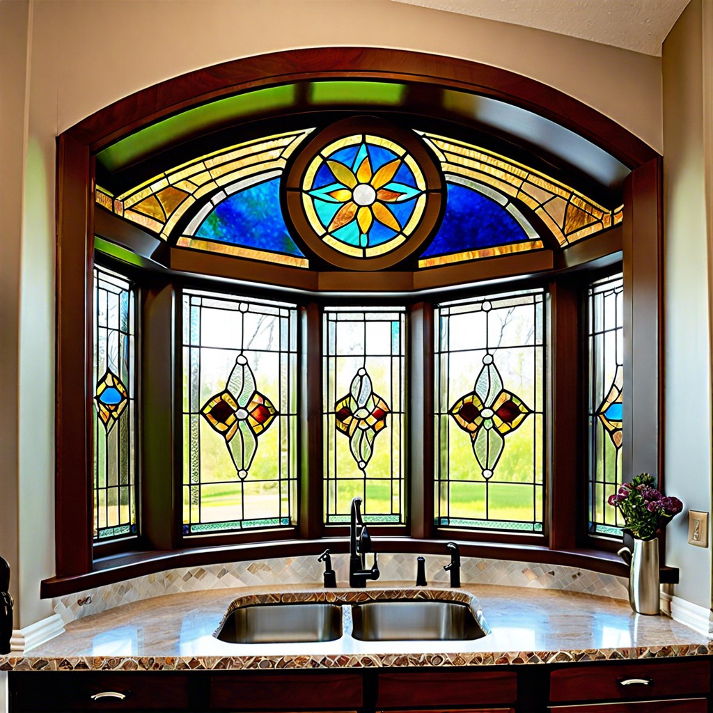 stained glass window film accents