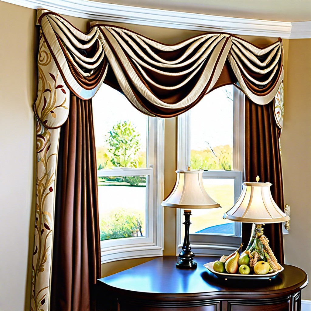 swag valances with side panels