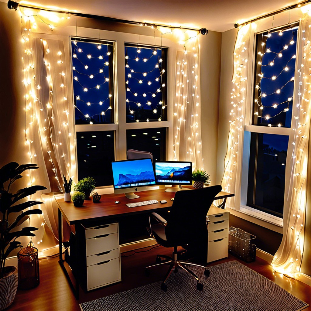 twinkling led curtain lights