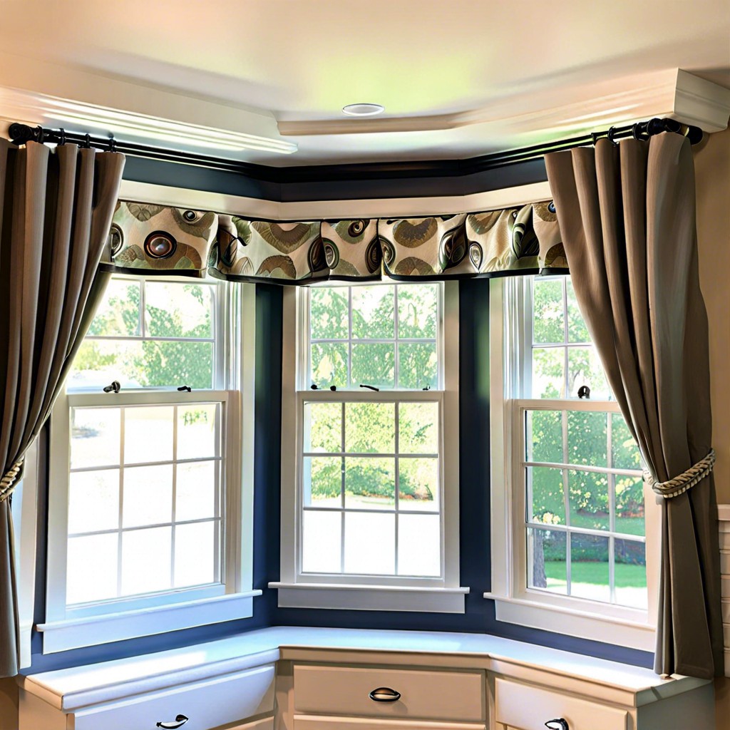 wrap around curtain rod with grommet drapes