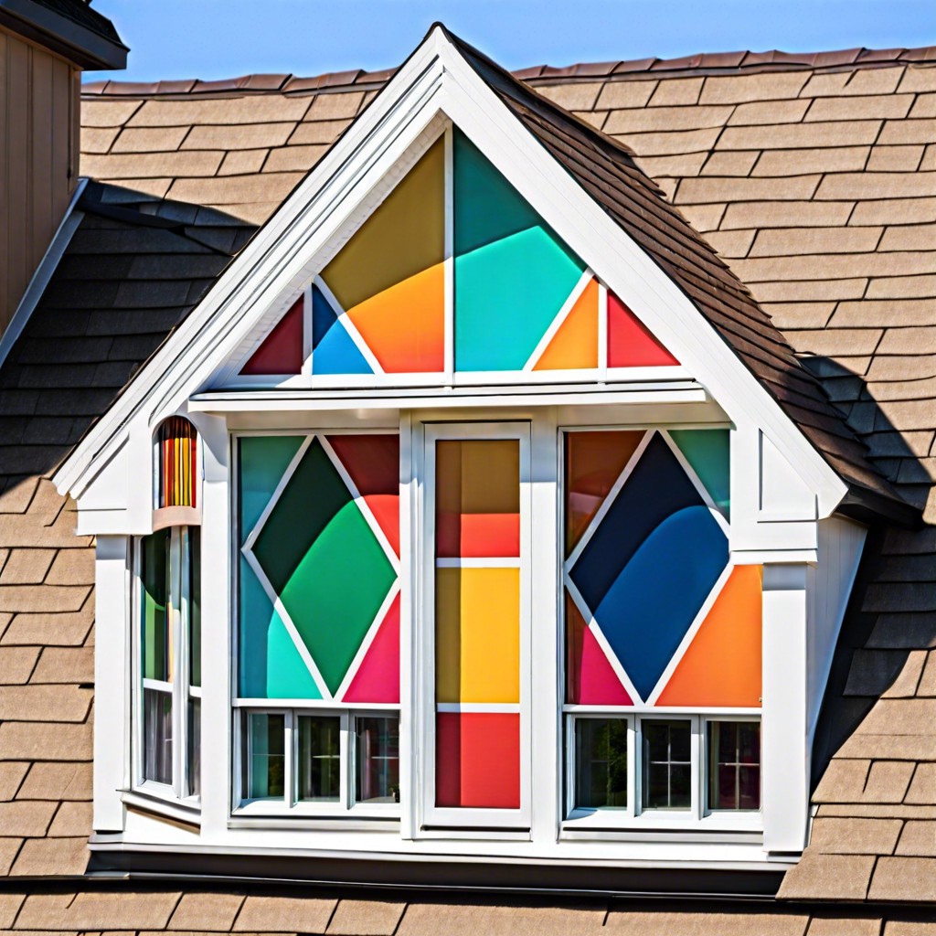 bold geometric window decals