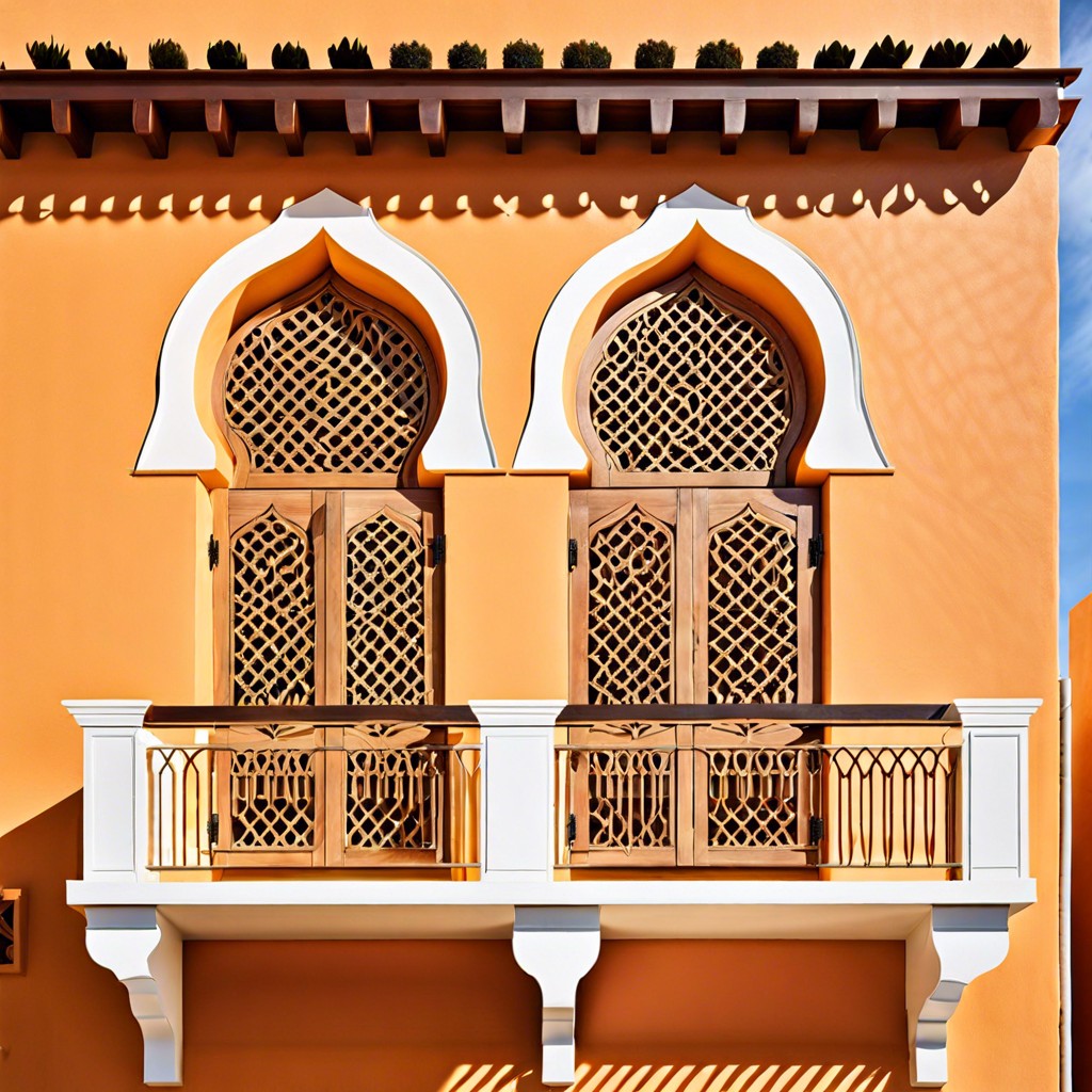 moroccan inspired lattice shutters