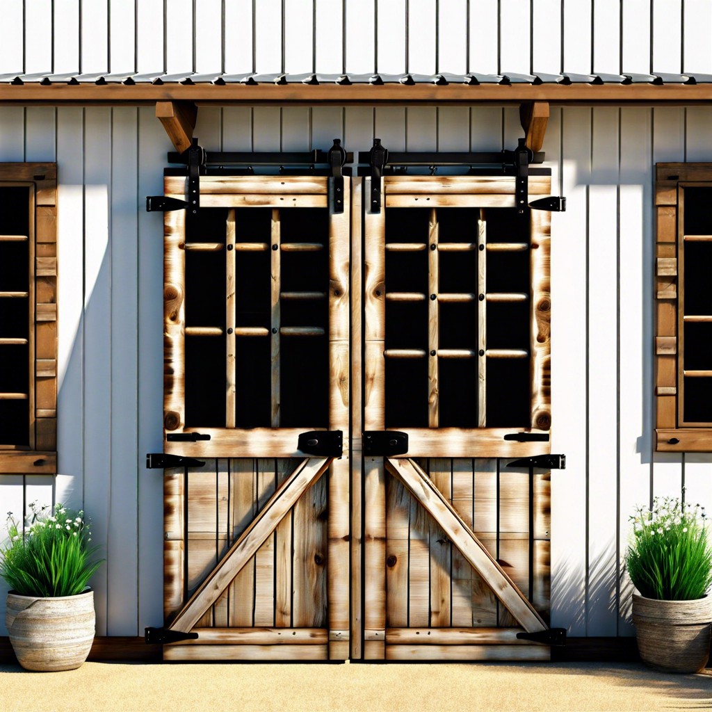 rustic barn door style shutters