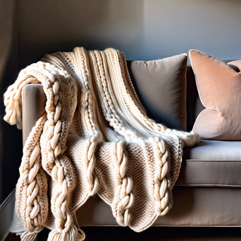 cozy knit throw accents