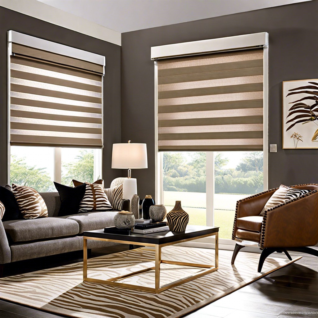 dual layered zebra blinds