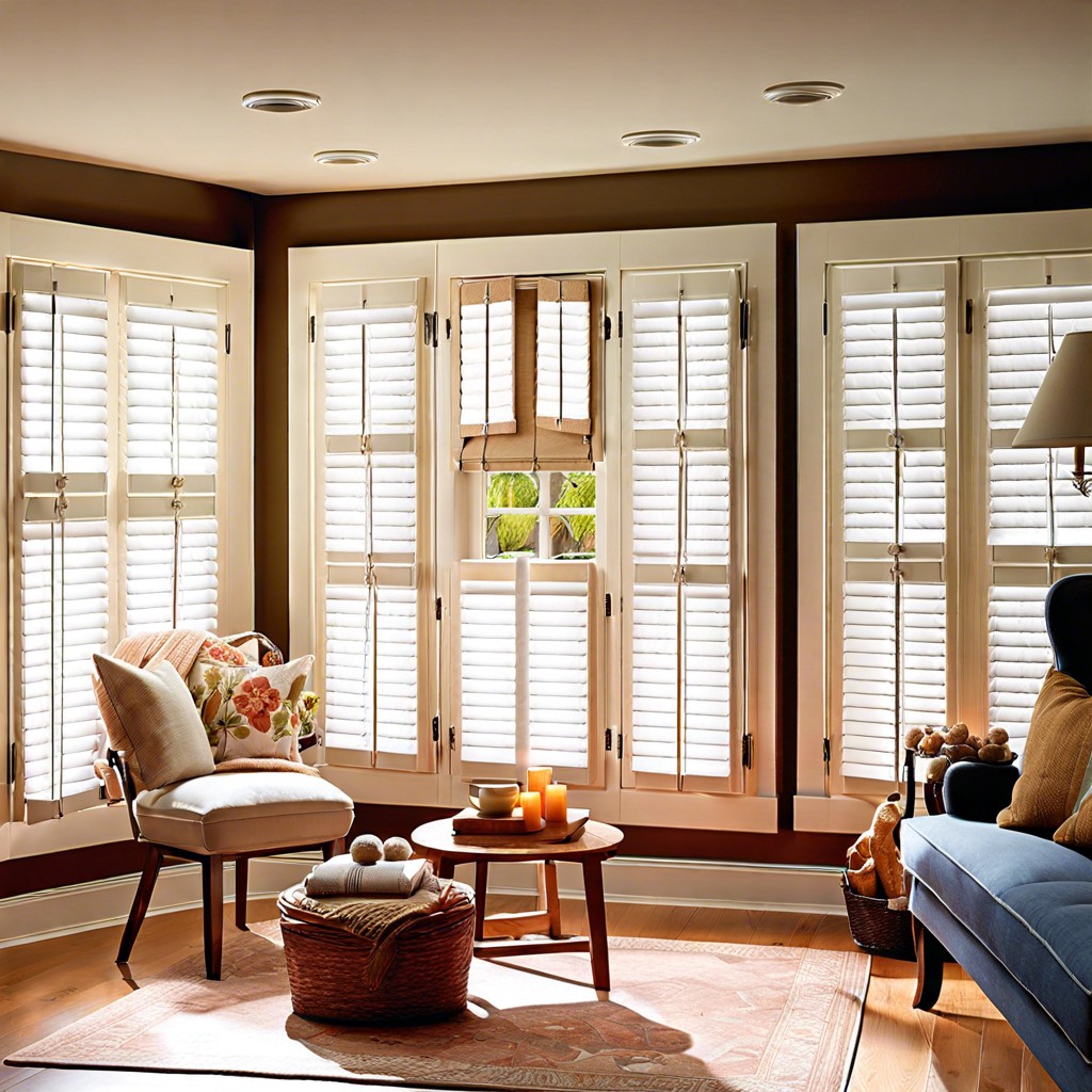 fabric covered interior swing shutters