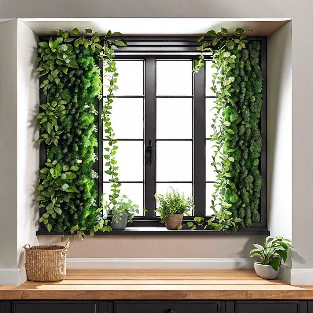 faux greenery panels