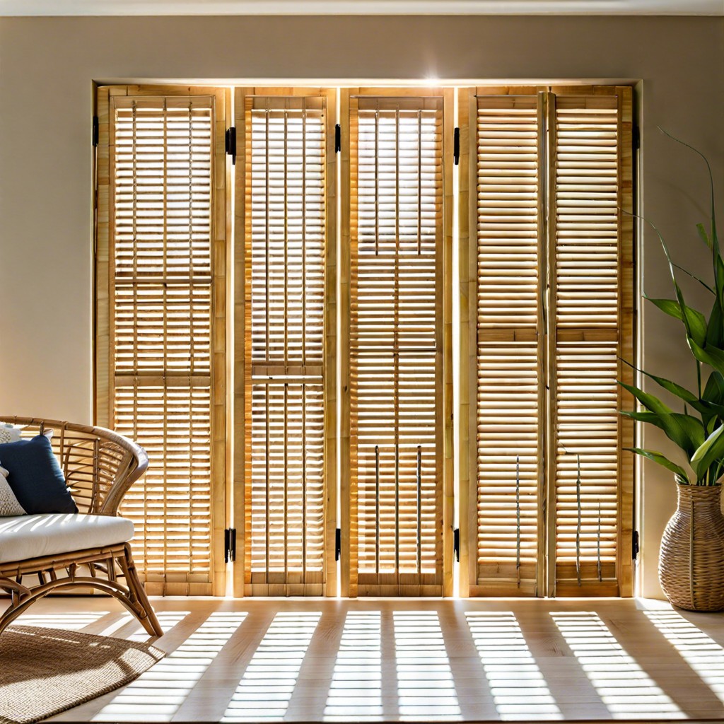 louvered bamboo shutters