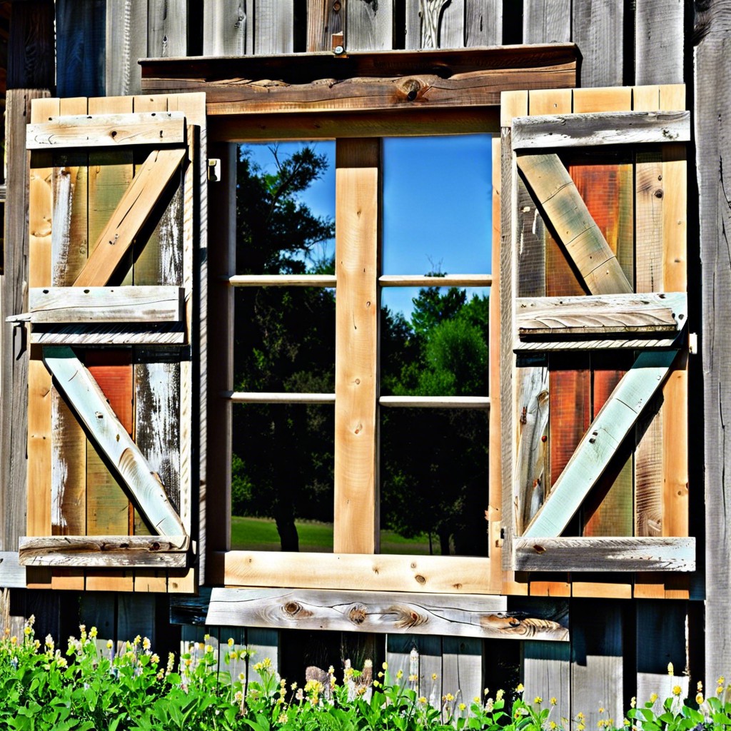 reclaimed barn wood shutters