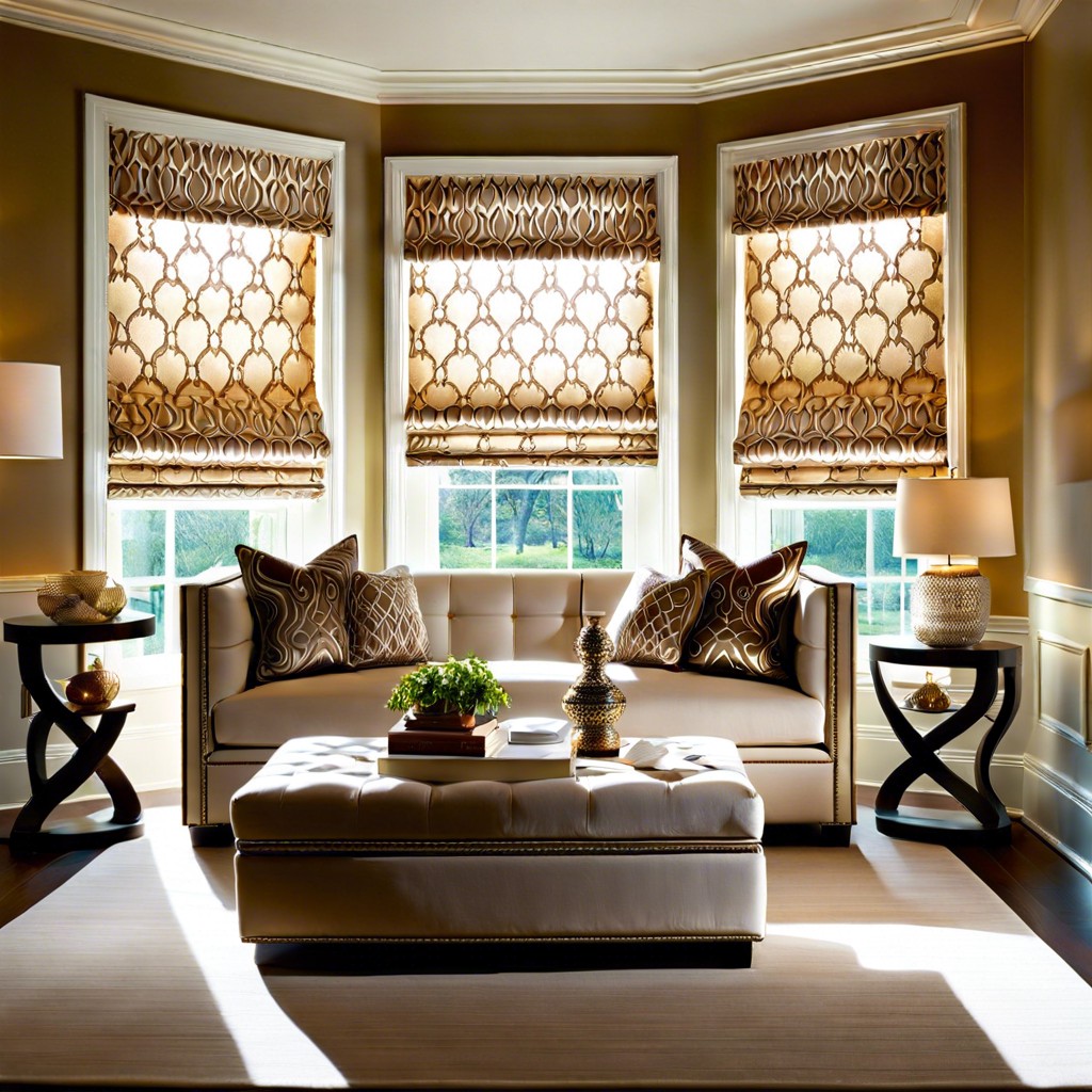 roman shades with patterns