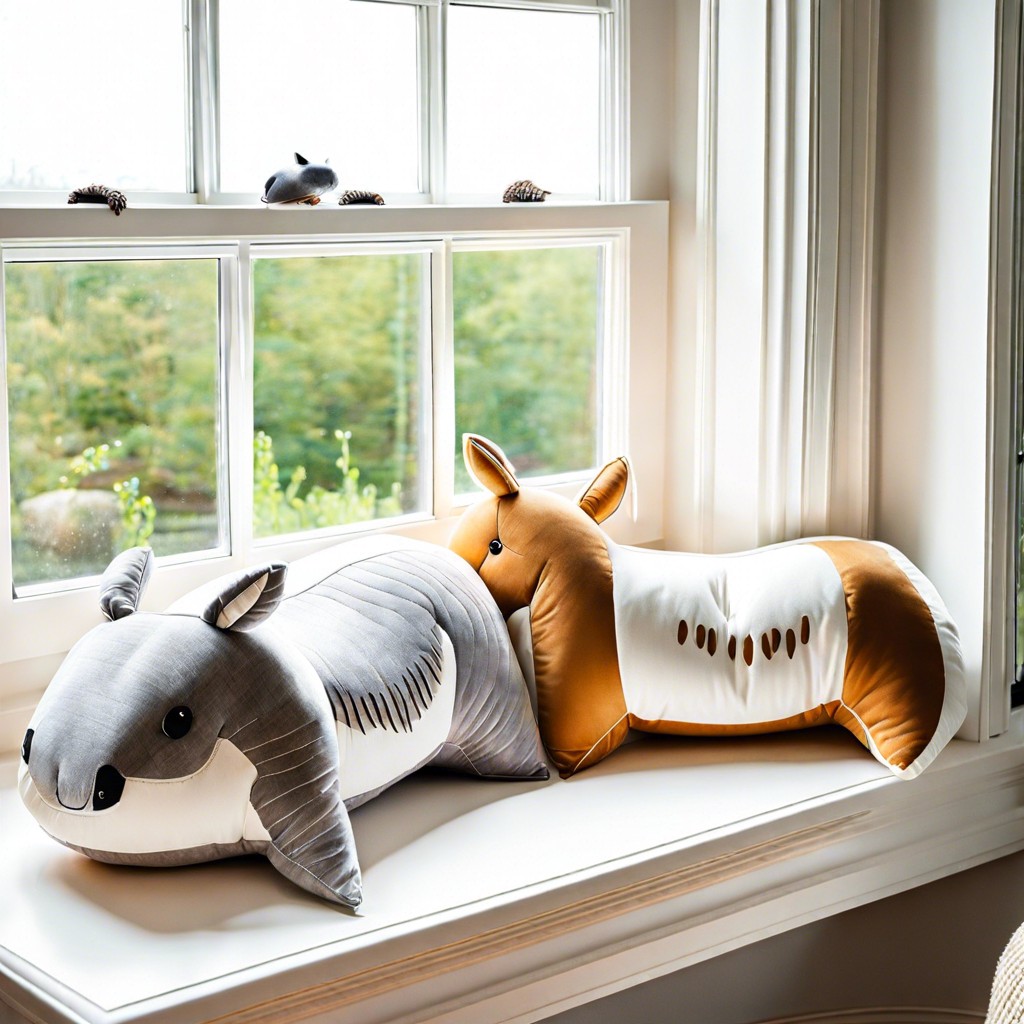 animal shaped pillows for a whimsical touch