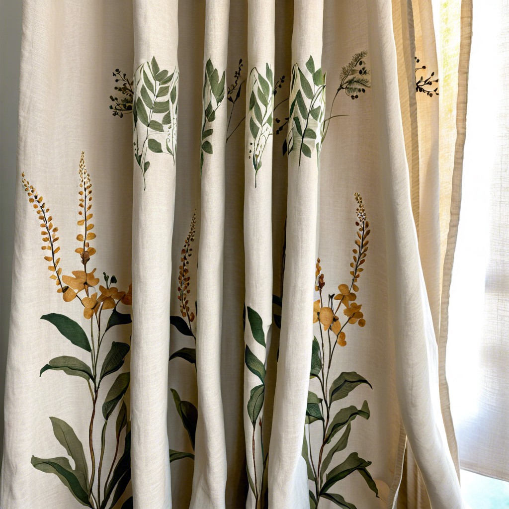 botanical print linen