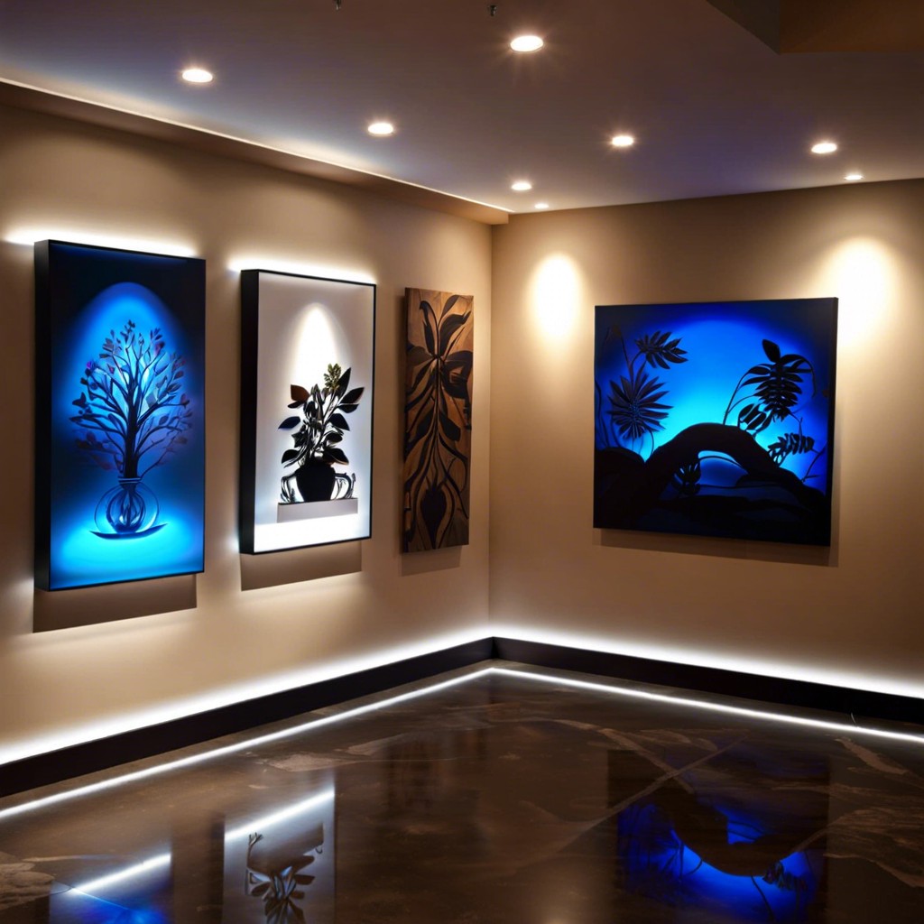 led backlighting with art