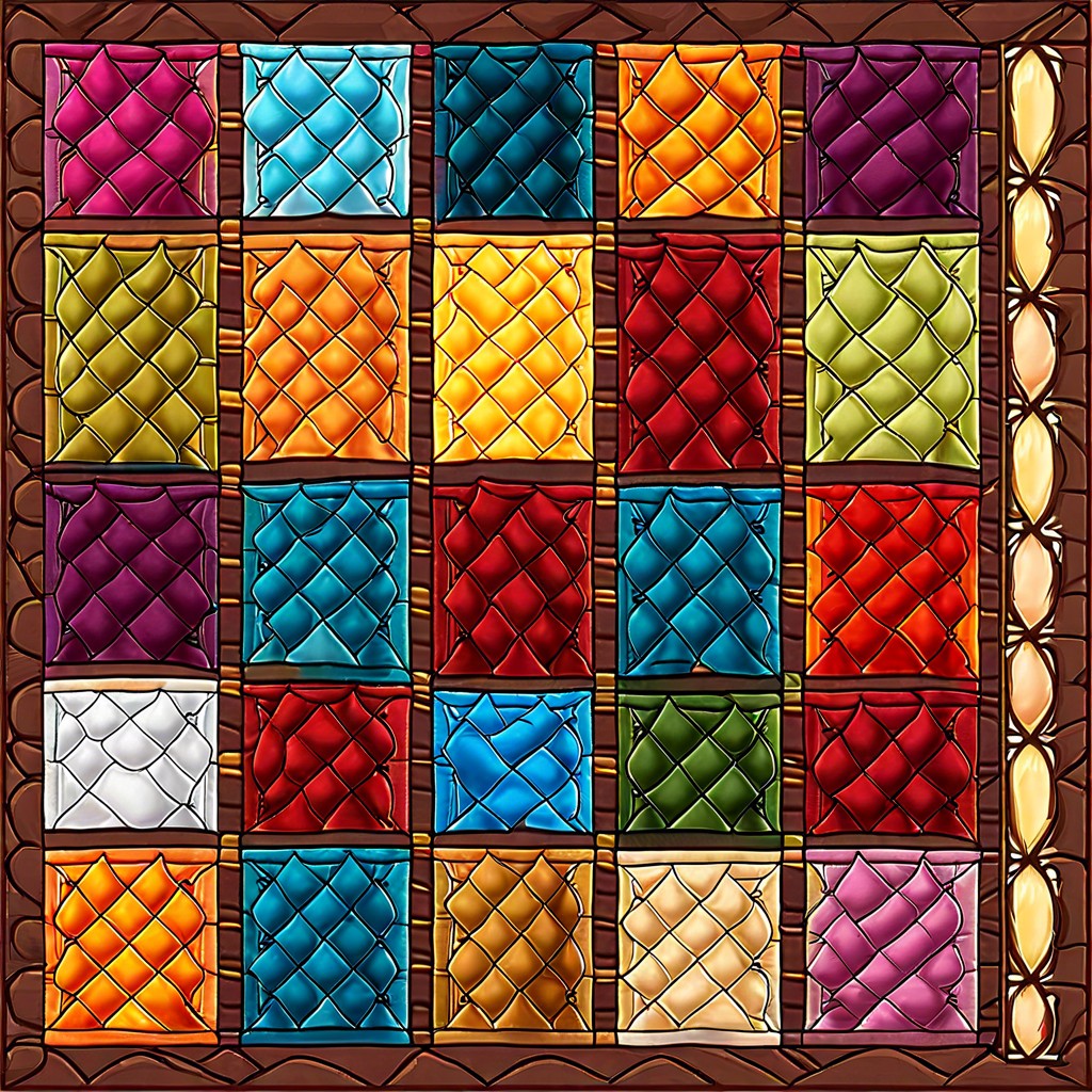 quilted patchwork curtain