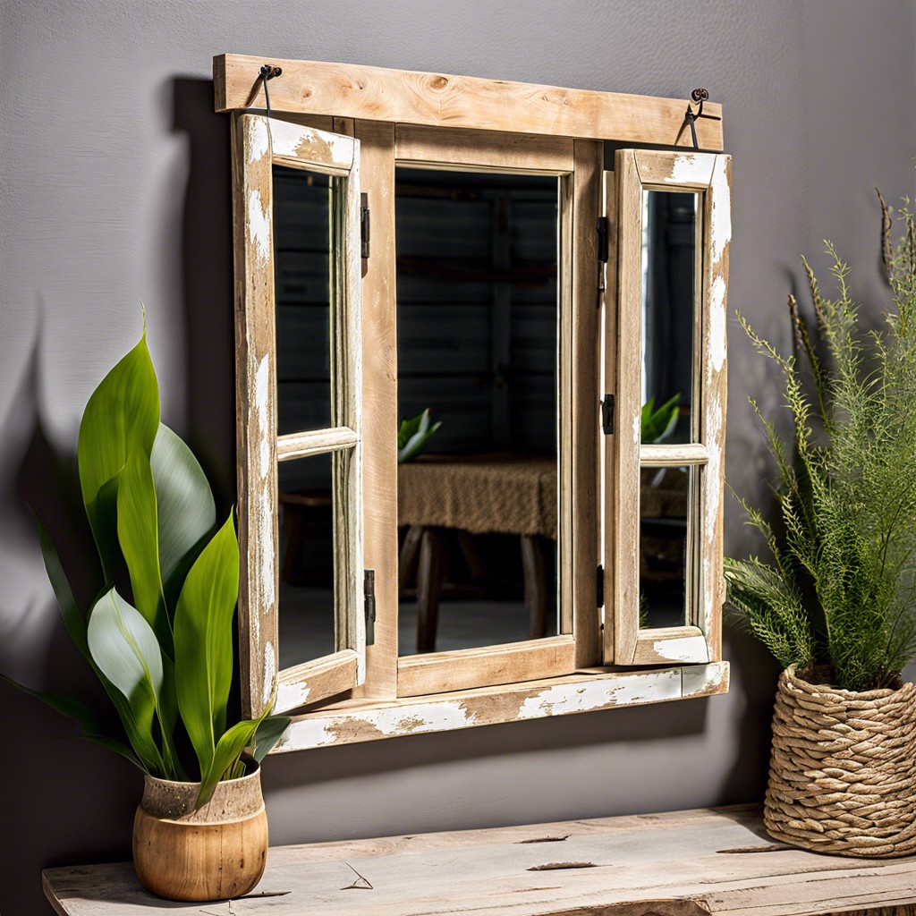 rustic mirror frame