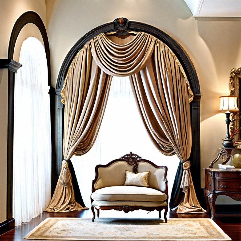 arched curtain rod