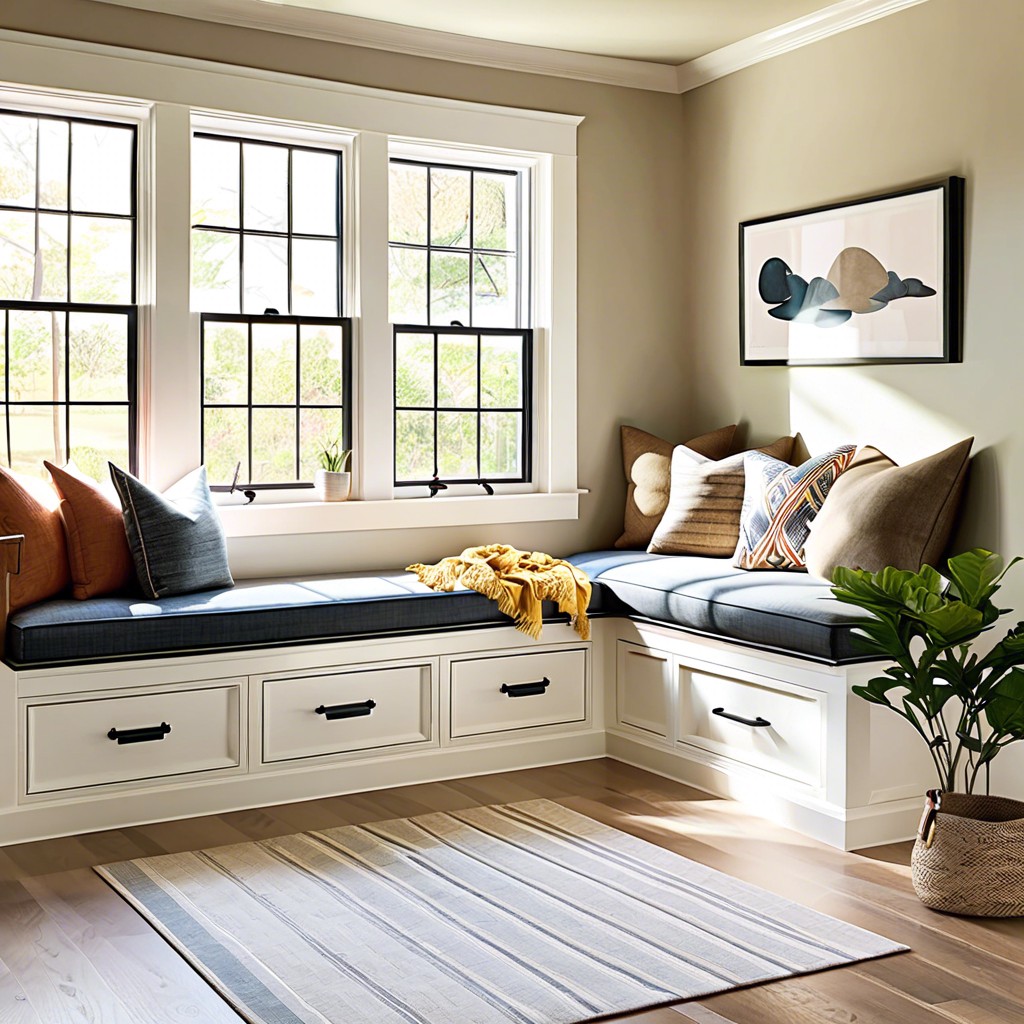 install a window seat with storage below the window