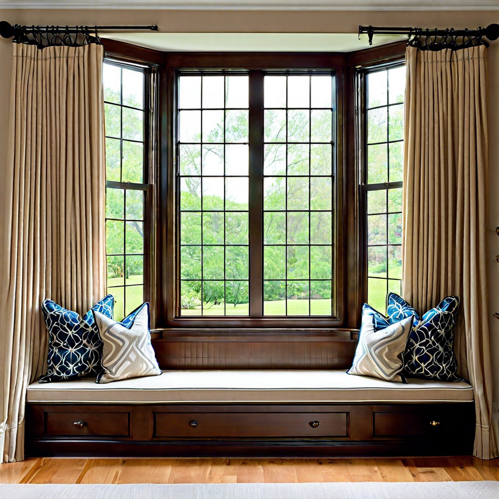 window seat length curtains