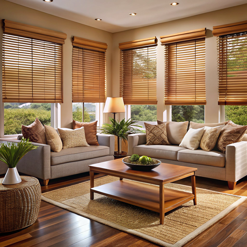 bamboo or wood blinds