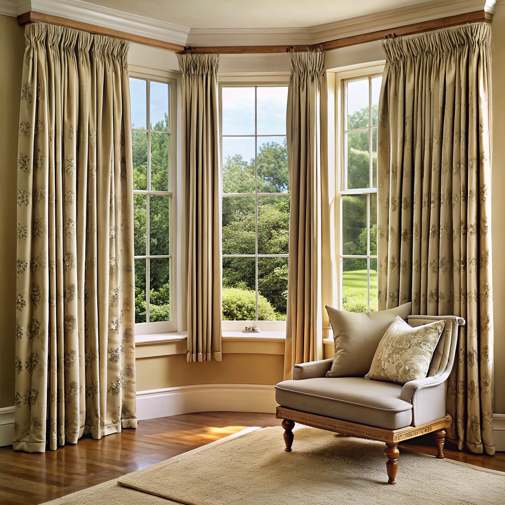 bay window tension rods
