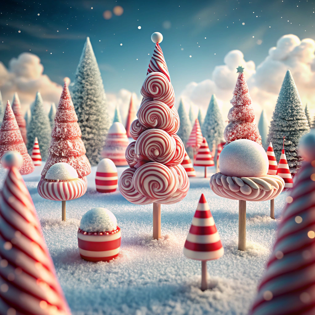 candy cane forest