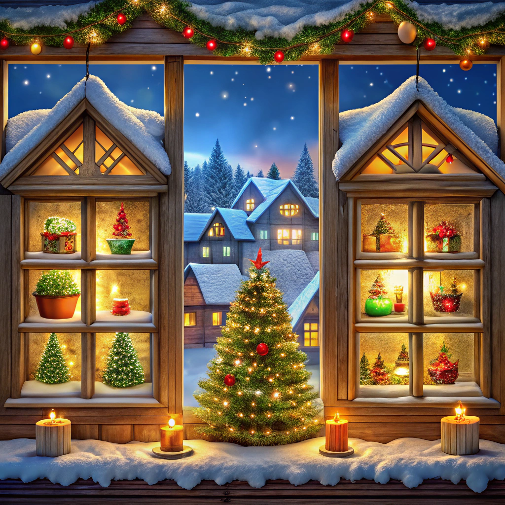christmas village panorama
