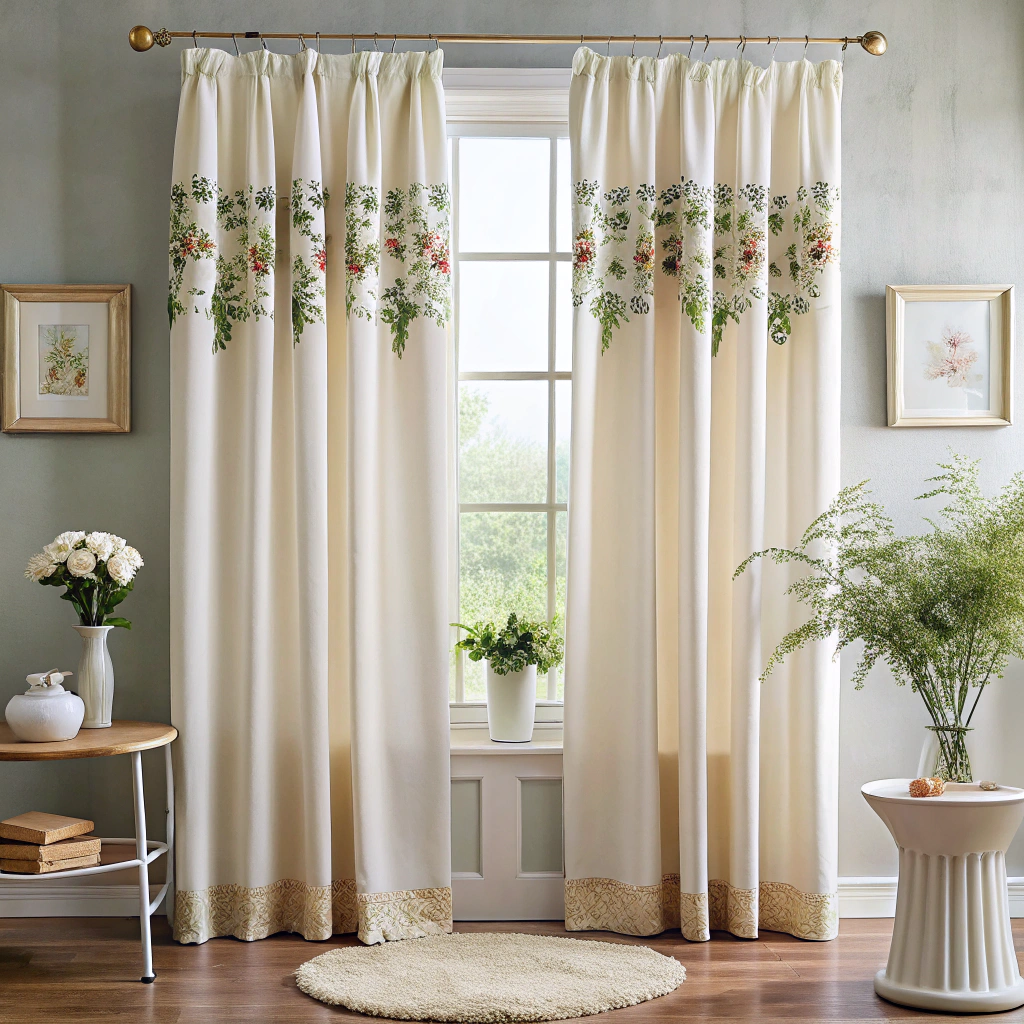 embroidered cotton panels
