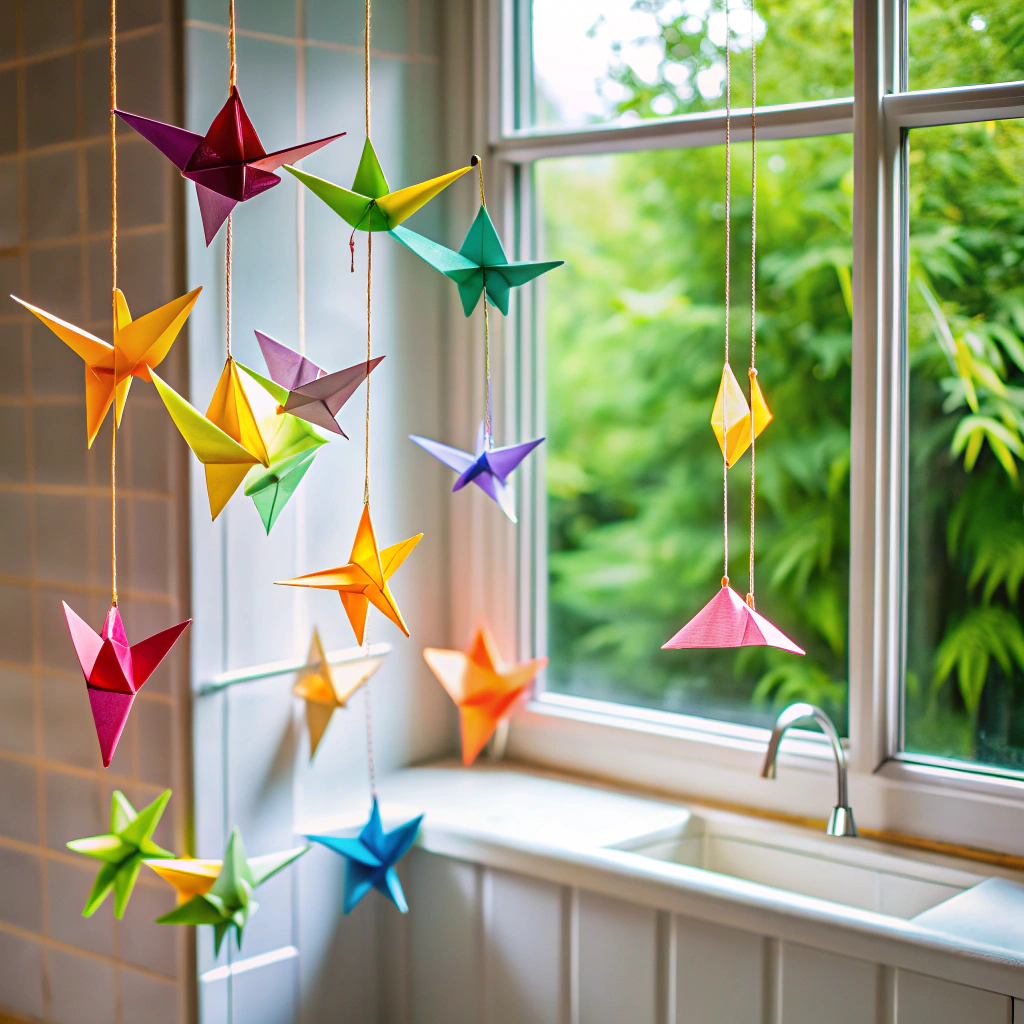 paper origami mobiles