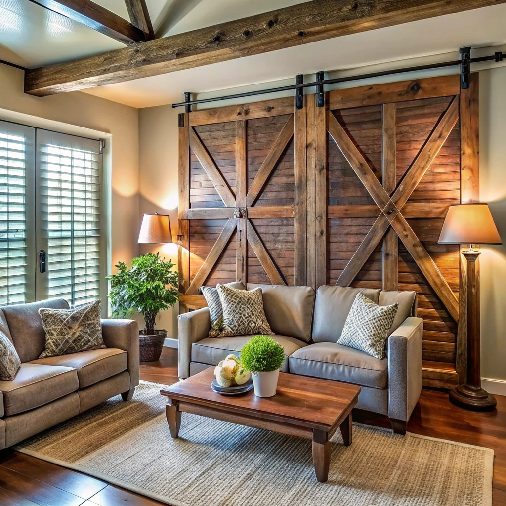 rustic barn door shutters