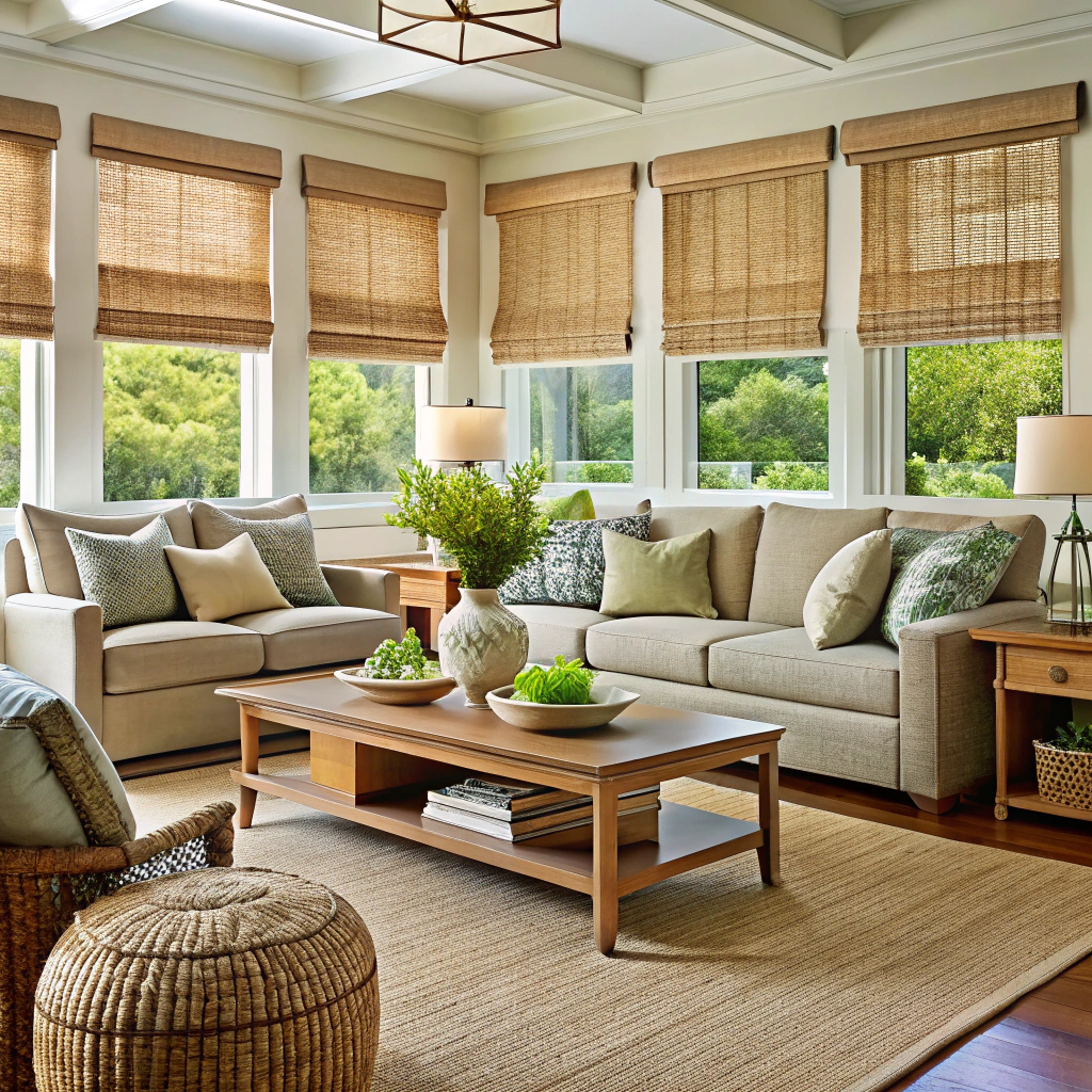 woven grass cloth shades