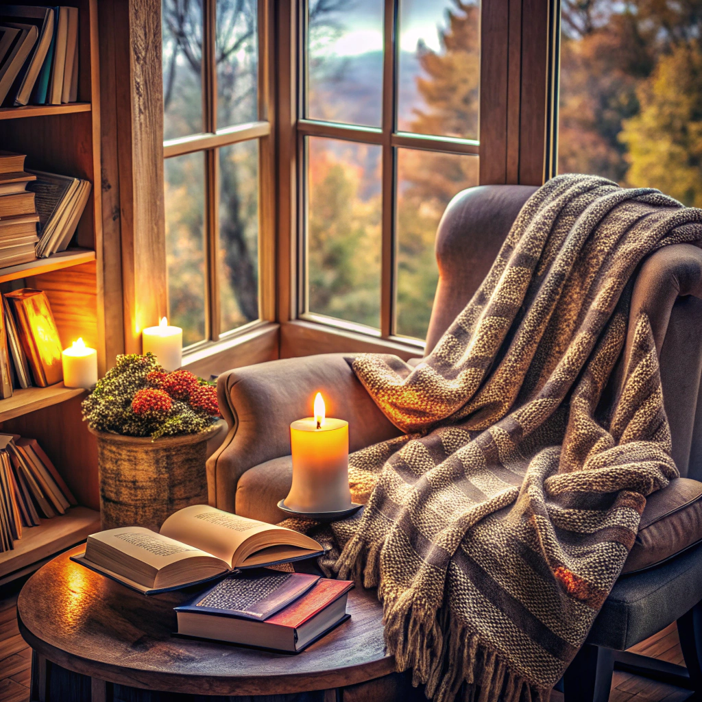 literary lounges books and cozy throws for a reading nook vibe